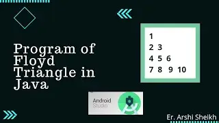 Program of Floyd Triangle in Java|visual studio code| programming language