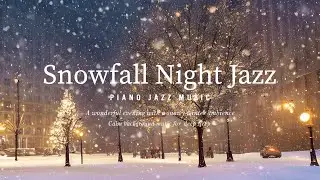 Snow Winter Night Jazz Music ~ Piano Jazz Relaxing Music for Deep Sleep, Stress Relief, Work,...