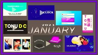 CSS Javascript Animation & Hover Effects January 2023 @TonuDipaCoding