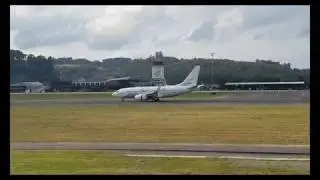 Aterrizaje en Coruña de un Boeing 737-700 BBJ (M-YBBJ)