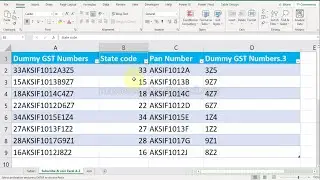 Split State code & Pan from GST number in excel | Power Query Excel Tutorial