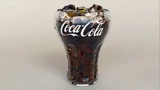 3Ds max   Glass of coca cola