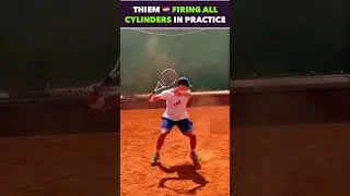 DOMINIC THIEM FIRED UP IN PRACTICE #tennis #shorts