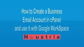 How to Create a Business Email Account in cPanel and use it with Google WorkSpace - Neustria