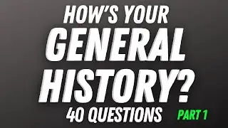 Can You Answer These History Questions?  | 40 Questions on  World History |  Trivia Quiz #1