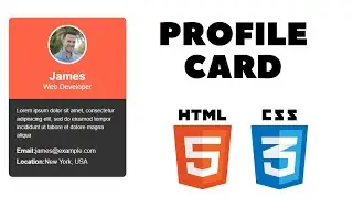 How To Create A Profile Card Using HTML And CSS | Learn Web Design