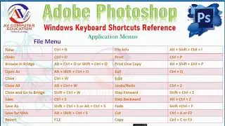 Photoshop shortcut keys list || Adobe Photoshop shortcut keys list