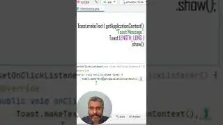 Android Studio Tip 13: Toast Alert Message #andorid #androidstudio #shorts