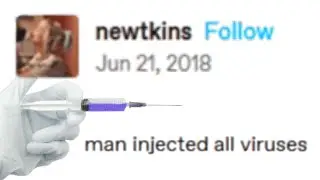 Man injected all viruses