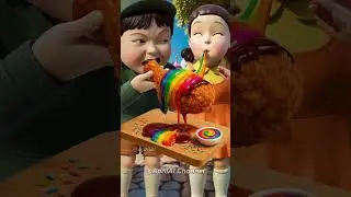 Squid Game AI Rainbow Fried Chicken ASMR 