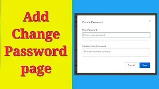 Add change password page in firebase app