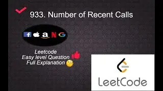 933. Number of Recent Calls | Easy level Question | Leetcode Easy Level Questions Complete Playlist