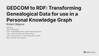 21.GEDCOM to RDF:Transforming Genelogical Data for use in a Personal Knowledge Graph -Robert Walpole