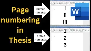 How to insert two different page numbering format in the same Word document|page numbering in Thesis