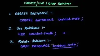 Creating and Deleting Database in SQL | DBMS