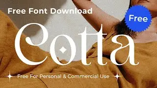 【Free Font】Cotta Elegant Serif Font - Free For Commercial Use ! || Free Design Resources #freefont