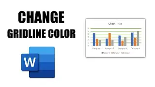 How to change gridline color to chart in word