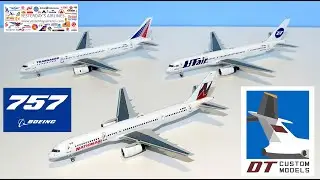 DT Custom Models Boeing 757s in 400 Scale - Transaero, UTAir, Nationair Canada