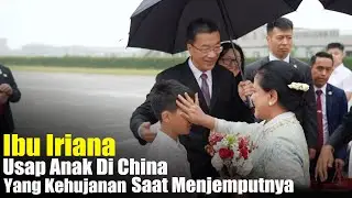 Ndak Takut Kehujanan,Anak-anak Di China Sambut Kedatangan Presiden Jokowi,.