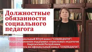 Должностные обязанности социального педагога