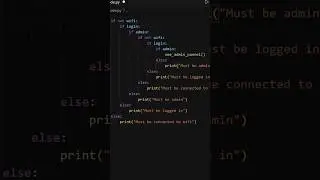 Avoid using nested if statements 