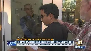 Residents blocked from entering HOA meeting