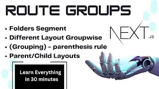 Understand Next.js 14 Route Groups In Depth | Different Layouts With Each Segment  #nextjs14