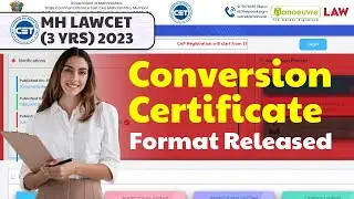 MH LAWCET (3 yrs) 2023 - Conversion Certificate Format Released For Respective Boards | Update