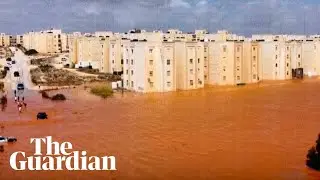 Libya: entire neighbourhoods disappeared after deadly flooding, say officials