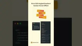 Pure CSS Angled Gradient Button Hover Effect || #animation #css #threejs #coding #developer #shorts