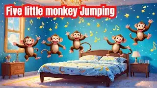 Five Little Monkeys Jumping On The Bed | Nursery Rhymes & Kids Songs