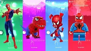 Coffin Dance: Spider Man vs Dino Spider Man vs Spider Ham vs LEGO Spider Man | Tiles Hop EDM Rush!