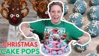 Christmas CAKE POPS | Rudolph and Snowflake cake pops and cake balls! | Babycakes Maker Cake Pops!