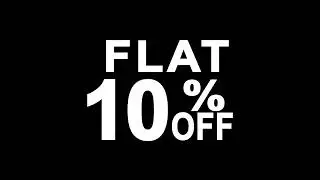 Flat 10% Precent Off Glitch Effect Text Digital TV Distortion 4K Loop Animation