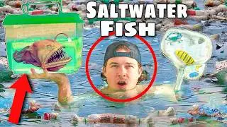 Catching COLORFUL Fish In Dirty Water For My CREEPY SALTWATER ANGLER FISH!