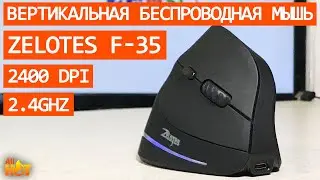 Wireless vertical mouse Zelotes F-35, 2.4GHz 2400 DPI | unboxing & review