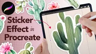 how to make a realistic sticker effect in procreate // Procreate tutorial for beginners