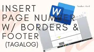 INSERT PAGE NUMBERS WITH BORDERS AND FOOTER - Part 2 | (for Research paper / Thesis / Practicum)