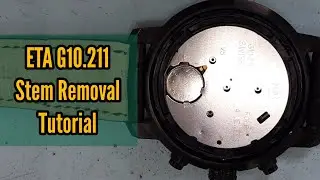 ETA G10.211 or G10.212 Watch Movement Stem Removal Tutorial | Watch Repair Channel