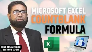 Countblank Formula, Microsoft Excel, #ahsanmughal