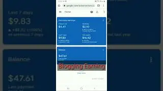 Google Adsense Earning 😎😍 | Blogging Earning Proof