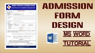 How to make admission form in MS word | MS word me admission form kaise banaye | Admission form