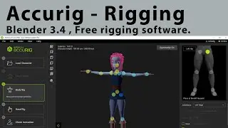 Accurig Rigging software tutorial for Blender 3.4 