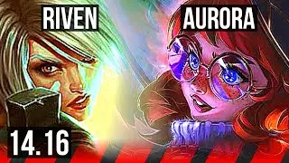 RIVEN vs AURORA (TOP) | 4/0/2, 1800+ games | EUW Master | 14.16