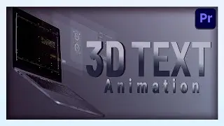 3D Text Animation in Premiere Pro | text animation | 3D text | premiere pro tutorial|