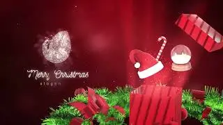 Christmas Gift Box Logo Reveal Premiere Pro Template