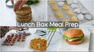 LUNCH BOX MEAL PREP | Freezable chicken burger| chicken bites| meat balls