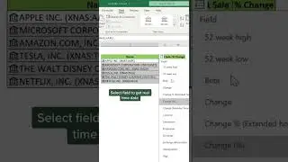 ✅ Quick excel tip: learn how to Get Latest Stock Data in Microsoft Excel #shorts