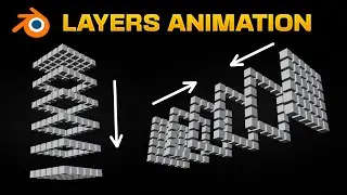 Animate Instances Position by LAYERS in Blender - Geometry Nodes