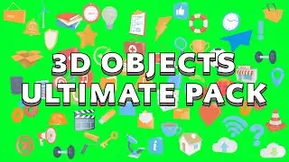 3D Objects Pack - Green Screen Video - Stock Video Footage - No Copyright Videos